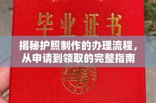 滕州揭秘护照制作的办理流程，从申请到领取的完整指南
